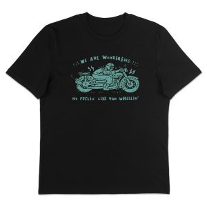 No Feelin Like Two Wheelin - Men's T-Shirt - Front (Black)