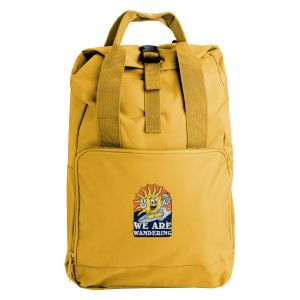 Surfing Sun Embroidered Backpack (Yellow)