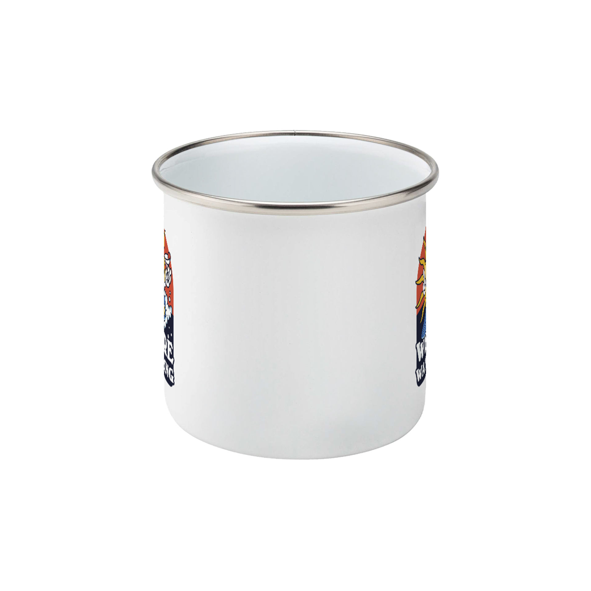 Surfing Sun Enamel Mug
