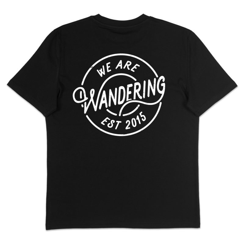 We Are Wandering Back Print - T-Shirt - Back Black