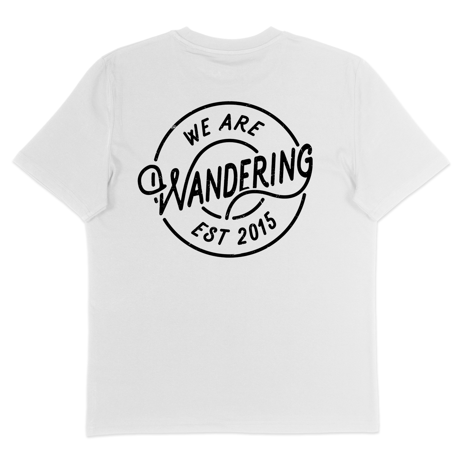We Are Wandering Back Print - T-Shirt - Back White